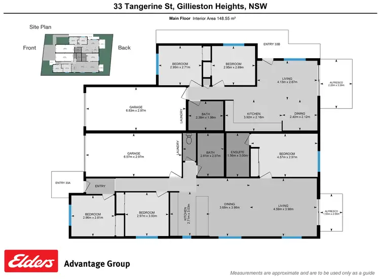 Floorplan of Homely semi-detached listing, 33 Tangerine Street, Gillieston Heights NSW 2321
