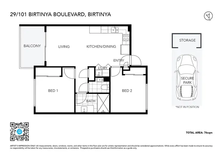 Floorplan of Homely apartment listing, 29/101 Birtinya Boulevard, Birtinya QLD 4575