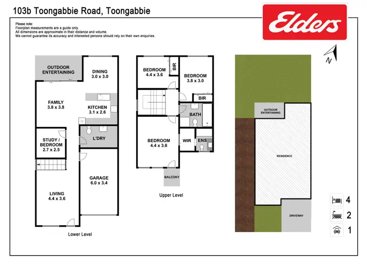 Floorplan of Homely semi-detached listing, 103B Toongabbie Road, Toongabbie NSW 2146