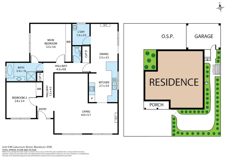 Floorplan of Homely unit listing, 1/49 Laburnum Street, Blackburn VIC 3130