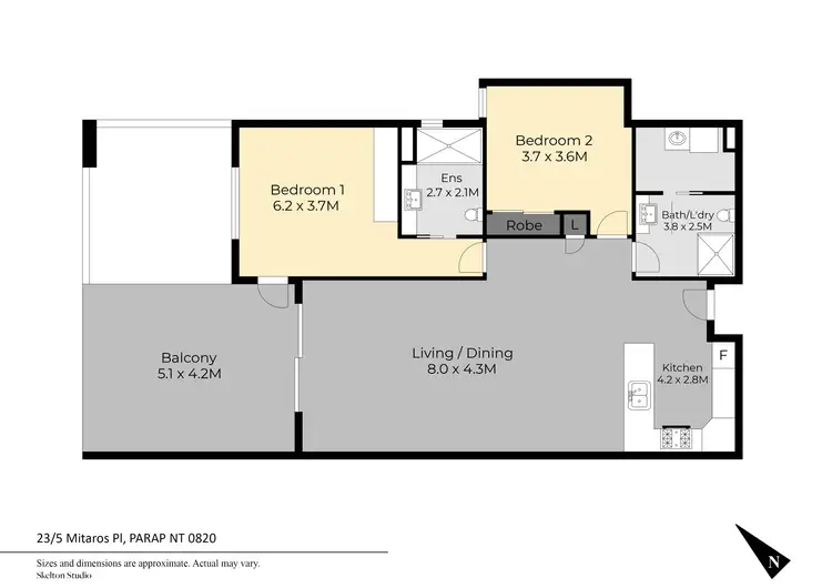Floorplan of Homely unit listing, 23/5 Mitaros Place, Parap NT 820