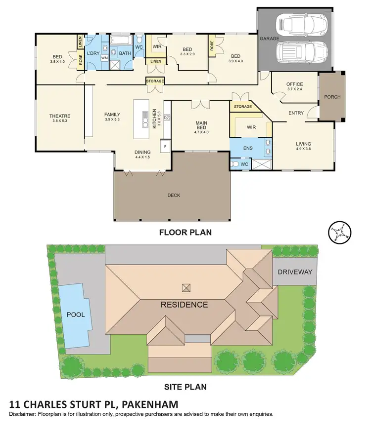 Floorplan of Homely house listing, 11 Charles Sturt Place, Pakenham VIC 3810