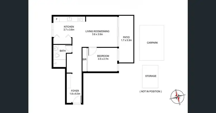 Floorplan of Homely apartment listing, 108/98 Nicholson Street, Brunswick East VIC 3057