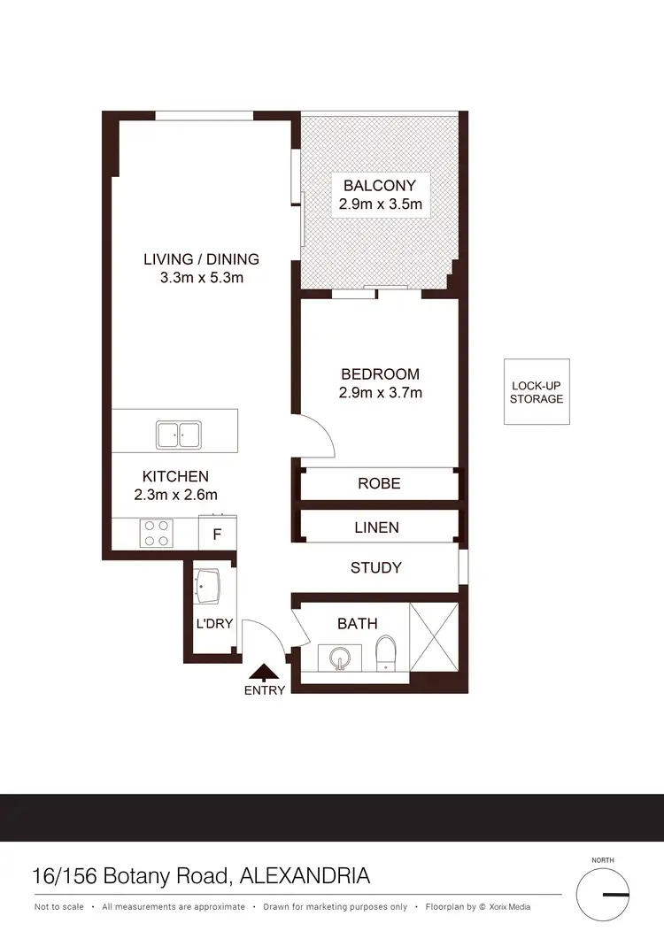 Floorplan of Homely apartment listing, 16/156 Botany Road, Alexandria NSW 2015