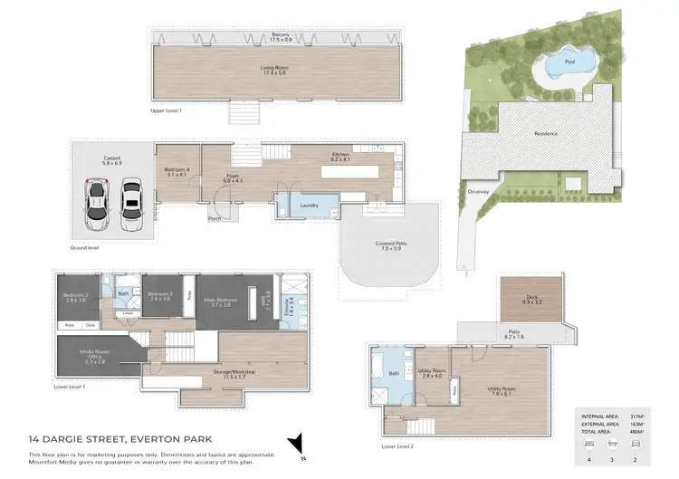 Floorplan of Homely house listing, 14 Dargie Street, Everton Park QLD 4053