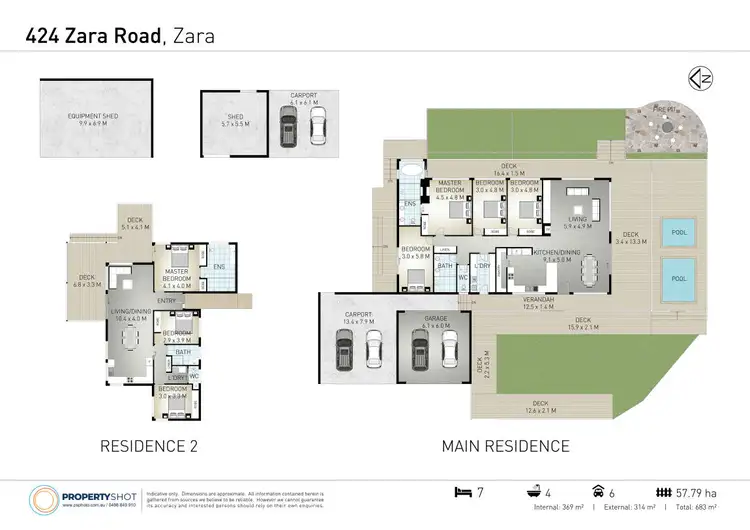 Floorplan of Homely rural property listing, 424 Zara Road, Zara NSW 2484