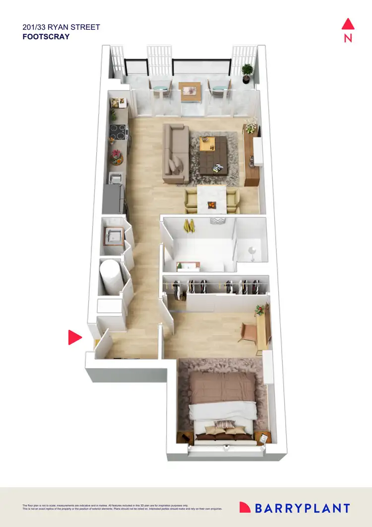 Floorplan of Homely apartment listing, 201/33 Ryan Street, Footscray VIC 3011
