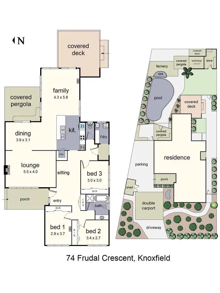 Floorplan of Homely house listing, 74 Frudal Crescent, Knoxfield VIC 3180