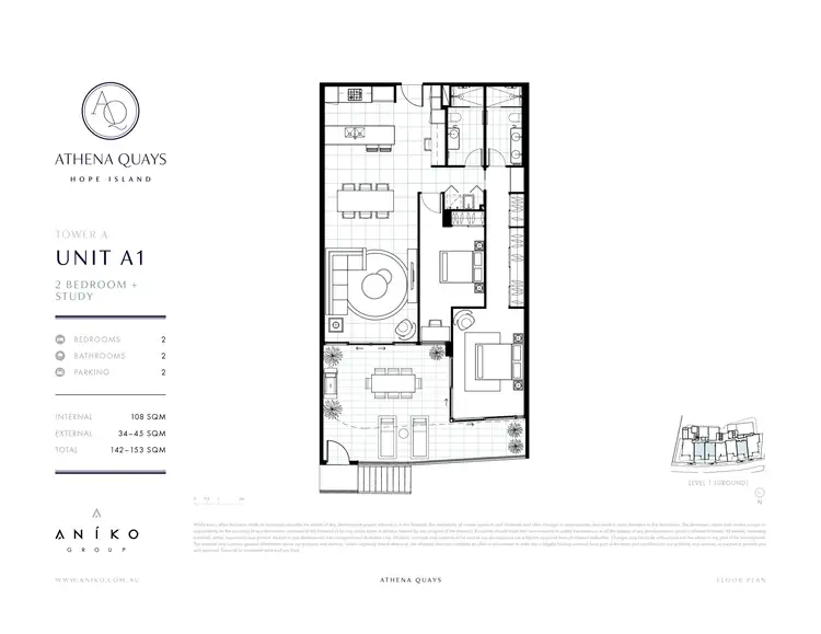 Floorplan of Homely apartment listing, 1704/10 Sickle Avenue, Hope Island QLD 4212