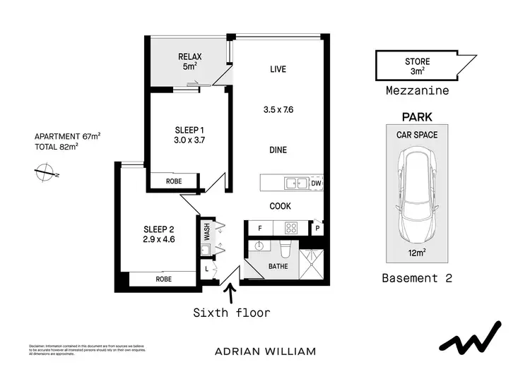 Floorplan of Homely apartment listing, 611/64 Charlotte Street, Campsie NSW 2194