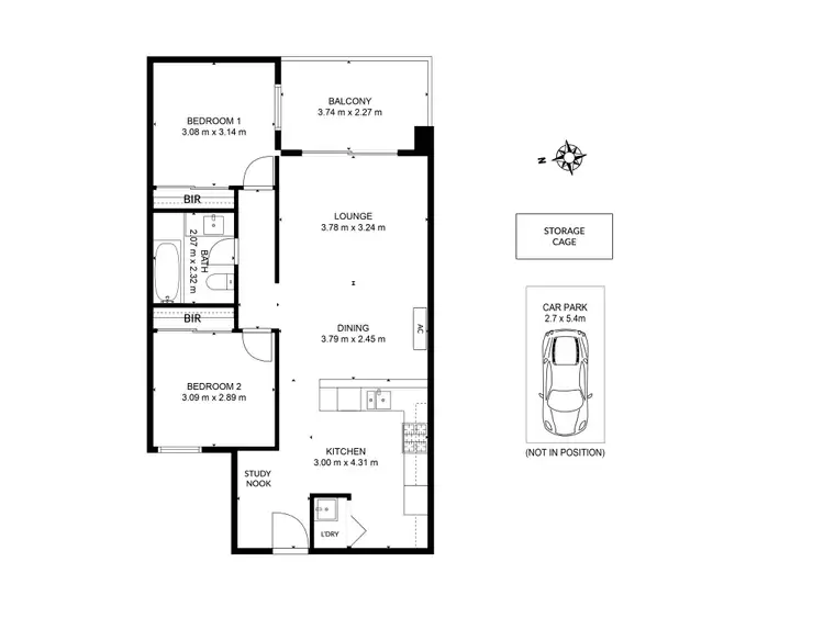 Floorplan of Homely apartment listing, 102/24-26 Merri Street, Brunswick VIC 3056