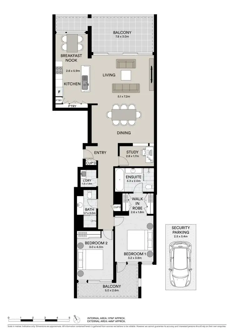 Floorplan of Homely unit listing, 20/1 Bayside Terrace, Cabarita NSW 2137