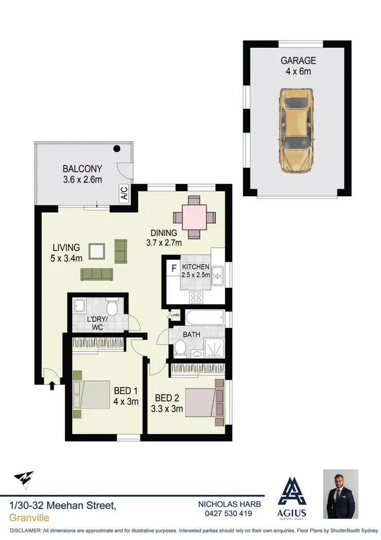 Floorplan of Homely unit listing, 1/30-32 Meehan Street, Granville NSW 2142