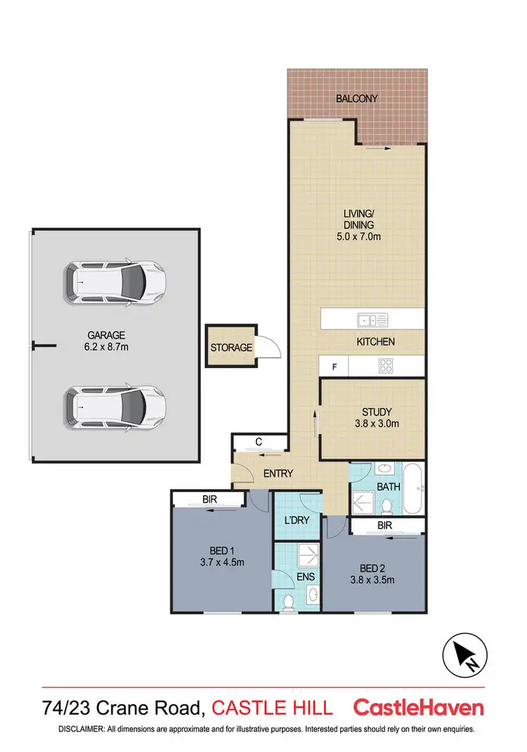 Floorplan of Homely apartment listing, 74/23-35 Crane Road, Castle Hill NSW 2154