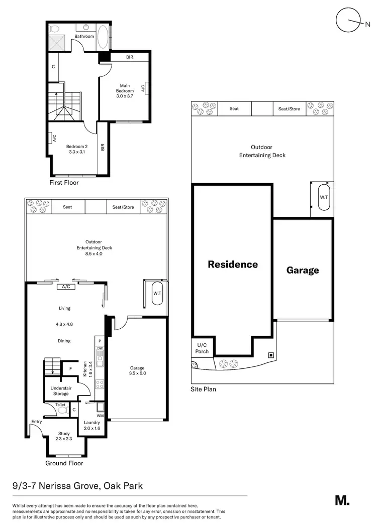 Floorplan of Homely apartment listing, 9/3 Nerissa Grove, Oak Park VIC 3046