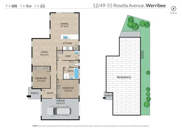 Floorplan of Homely unit listing, 12/49-55 Rosella Avenue, Werribee VIC 3030