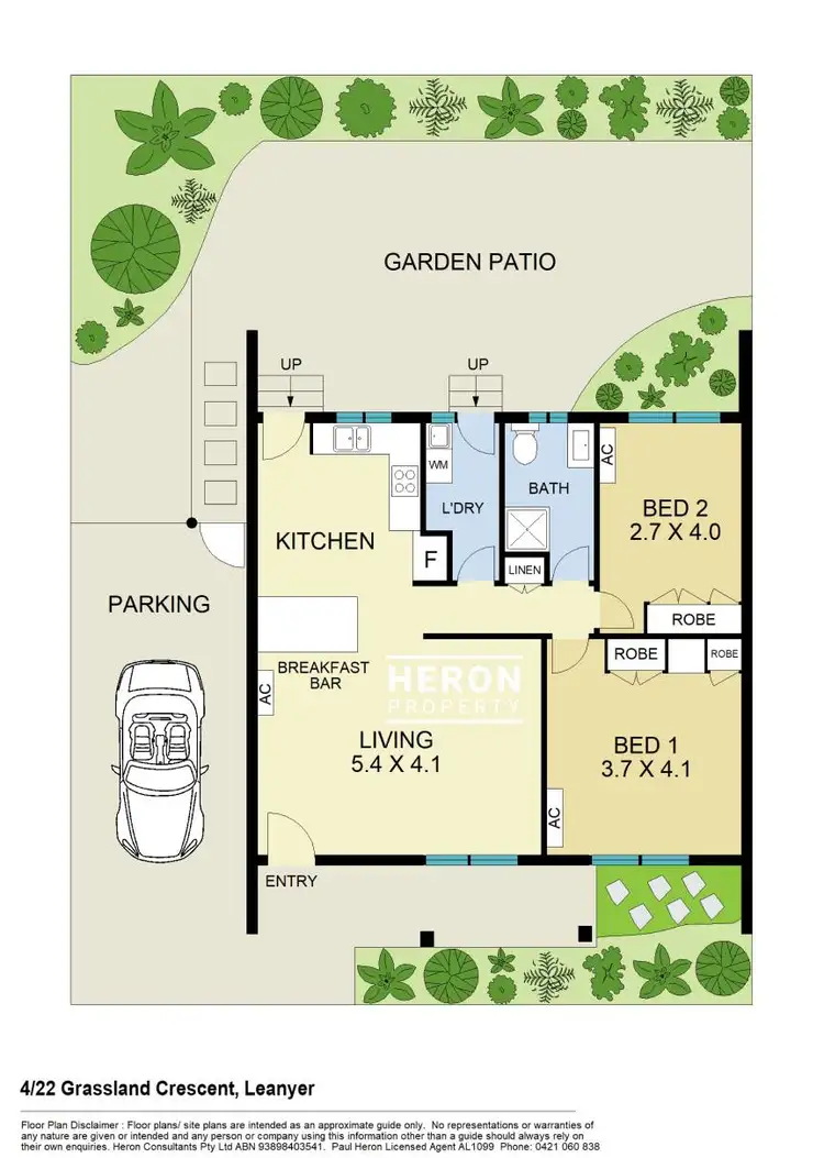 Floorplan of Homely unit listing, 4/22 Grasslands Crescent, Leanyer NT 812