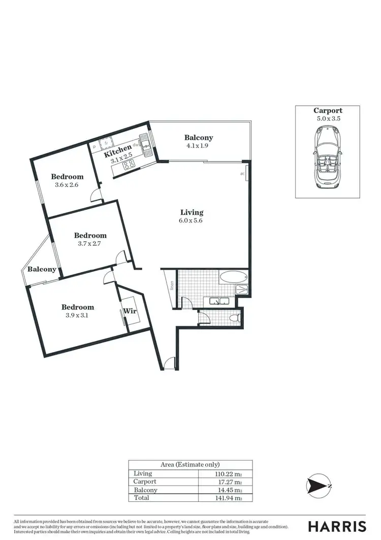 Floorplan of Homely apartment listing, 52/13 South Esplanade, Glenelg SA 5045