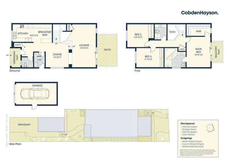 Floorplan of Homely townhouse listing, 35 Mortimer Lewis Drive, Huntleys Cove NSW 2111