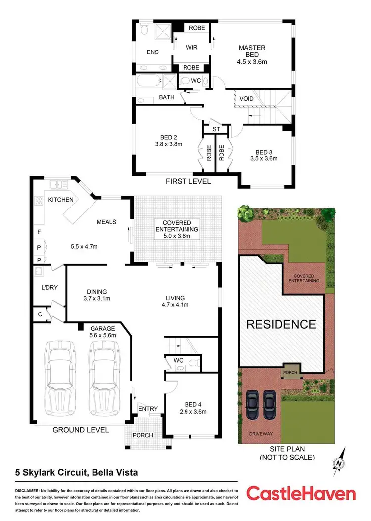Floorplan of Homely house listing, 5 Skylark Circuit, Bella Vista NSW 2153