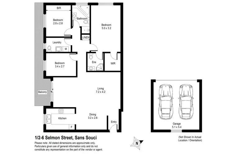 Floorplan of Homely apartment listing, 1/2 Selmon Street, Sans Souci NSW 2219