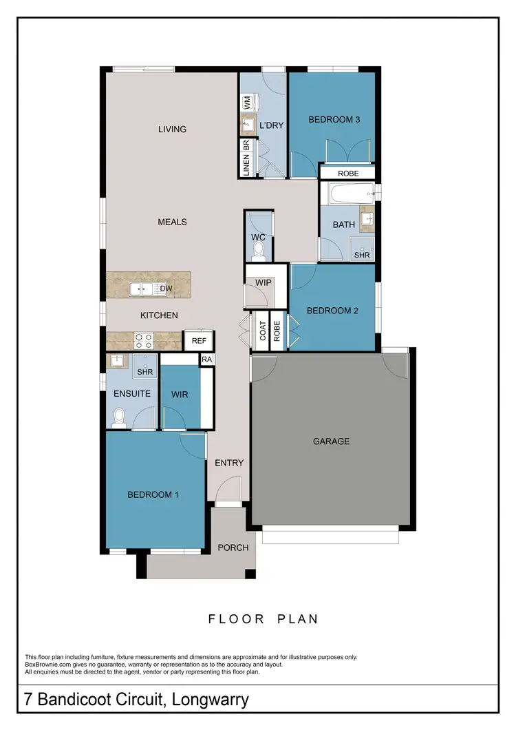 Floorplan of Homely house listing, 7 Bandicoot Circuit, Longwarry VIC 3816