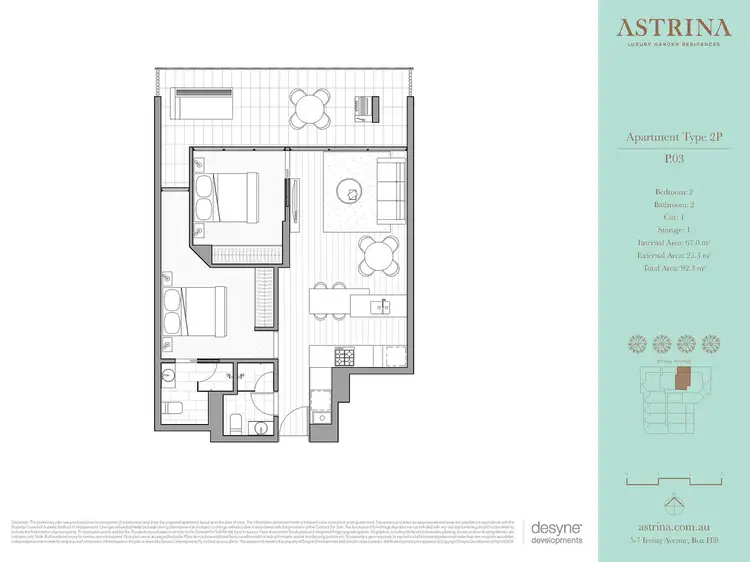 Floorplan of Homely apartment listing, P03/5-7 Irving Avenue, Box Hill VIC 3128
