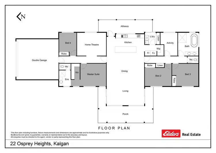 Floorplan of Homely house listing, 22 Osprey Heights, Kalgan WA 6330