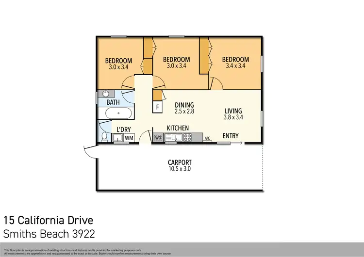 Floorplan of Homely house listing, 15 California Drive, Smiths Beach VIC 3922