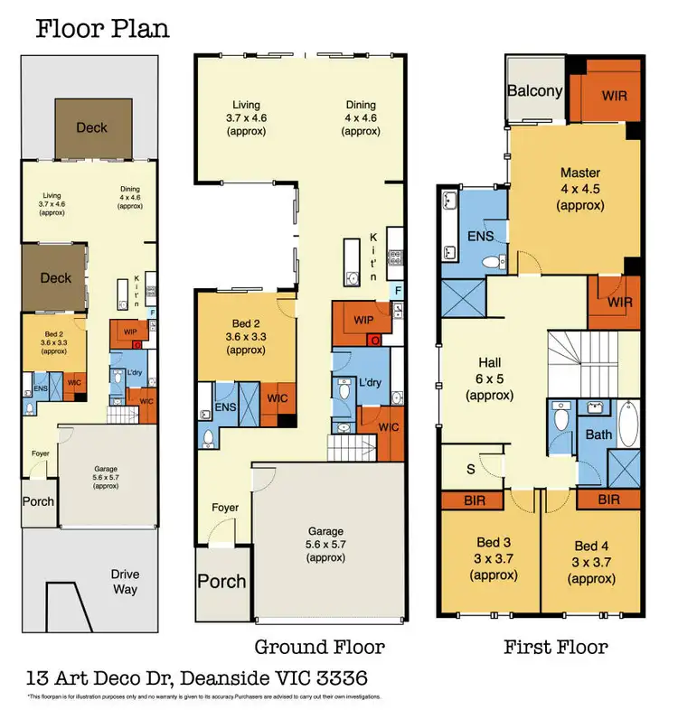 Floorplan of Homely house listing, 13 Art Deco Drive, Deanside VIC 3336
