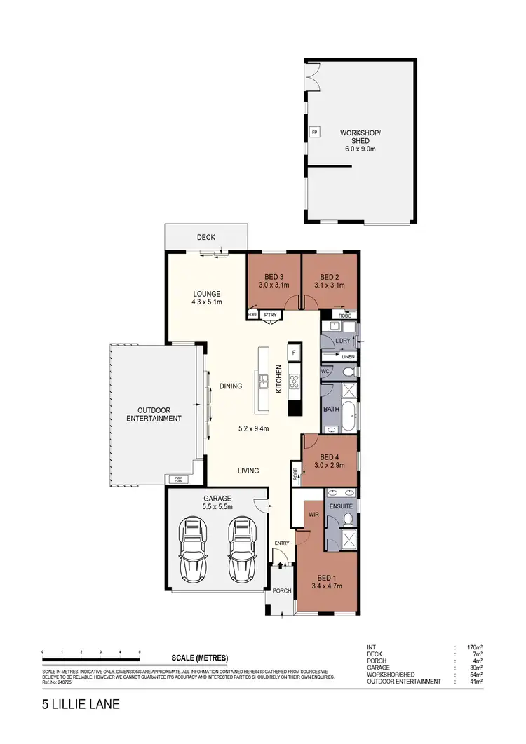 Floorplan of Homely house listing, 5 Lillie Lane, Strathdale VIC 3550