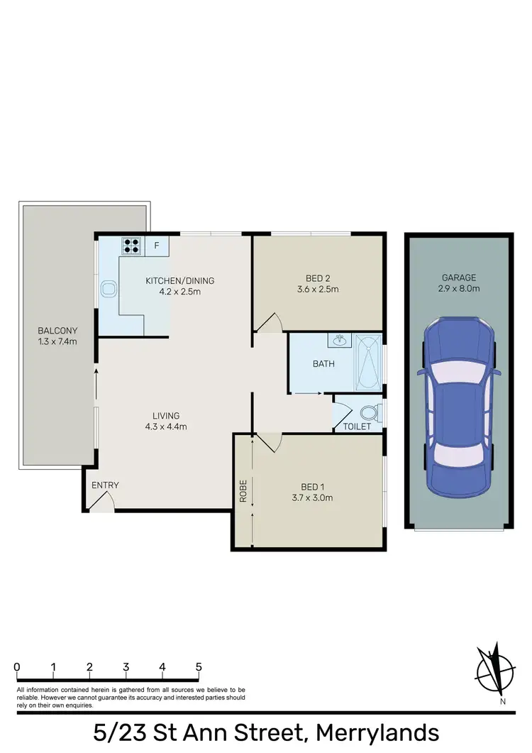 Floorplan of Homely unit listing, 5/23 St Ann Street, Merrylands NSW 2160