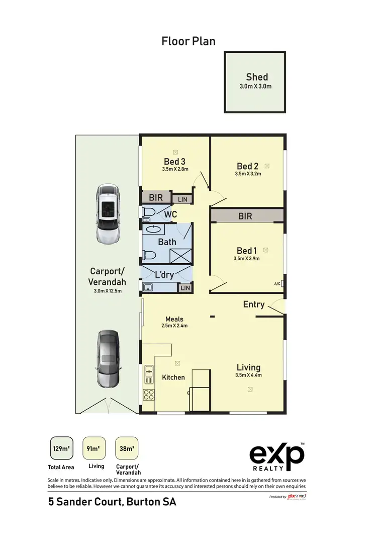 Floorplan of Homely house listing, 5 Sander Court, Burton SA 5110