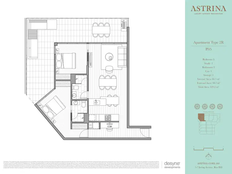 Floorplan of Homely apartment listing, P05/5-7 Irving Avenue, Box Hill VIC 3128