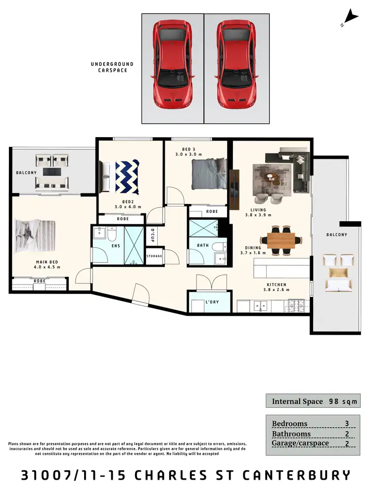 Floorplan of Homely unit listing, 1007/15 Charles Street, Canterbury NSW 2193