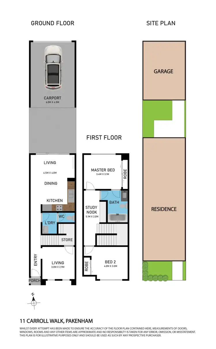 Floorplan of Homely house listing, 11 Carroll Walk, Pakenham VIC 3810