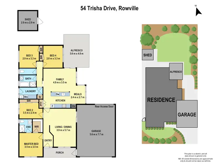 Floorplan of Homely house listing, 54 Trisha Drive, Rowville VIC 3178