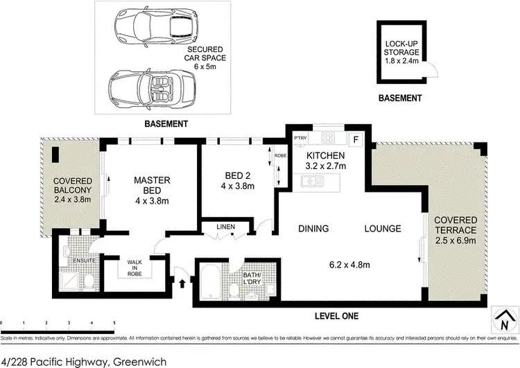 Floorplan of Homely apartment listing, 4/228-234 Pacific Highway, Greenwich NSW 2065
