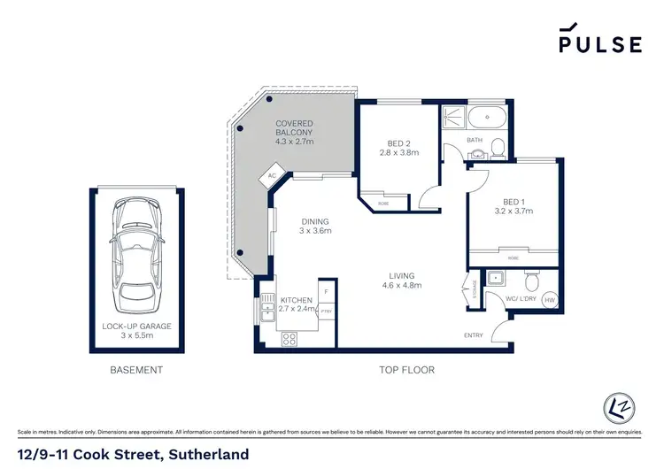 Floorplan of Homely unit listing, 12/9-11 Cook Street, Sutherland NSW 2232