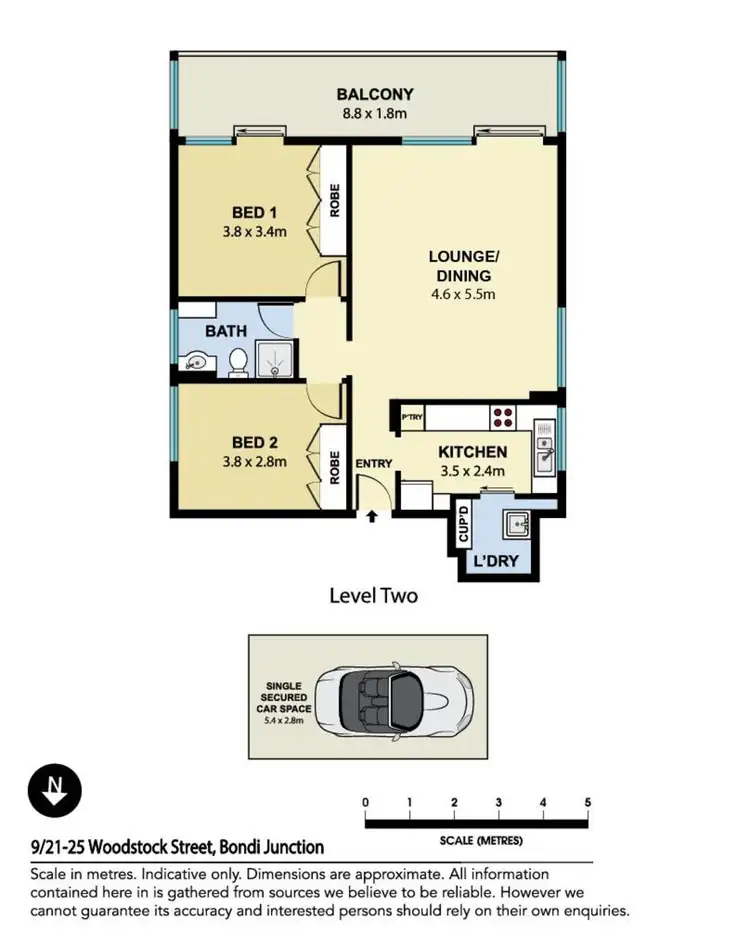 Floorplan of Homely apartment listing, 9/21-25 Woodstock Street, Bondi Junction NSW 2022