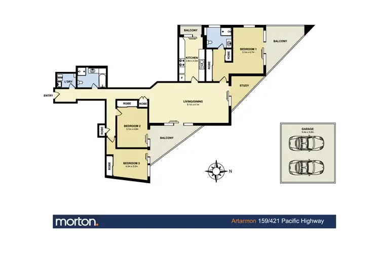 Floorplan of Homely apartment listing, 159/421-473 Pacific Highway, Artarmon NSW 2064