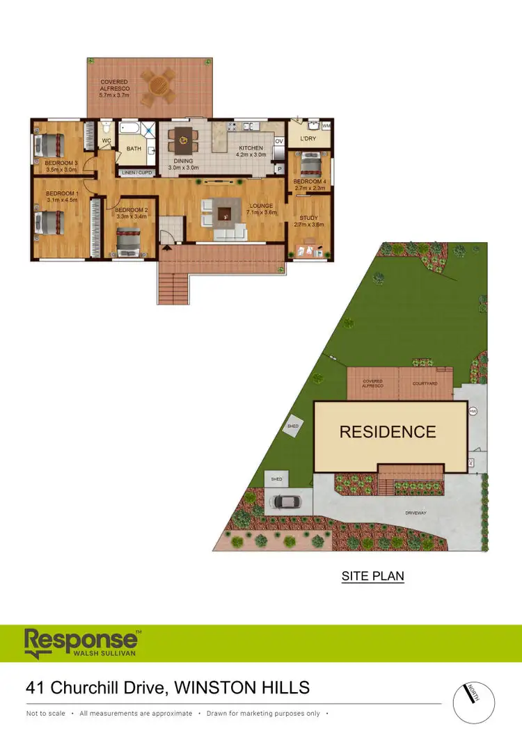 Floorplan of Homely house listing, 41 Churchill Drive, Winston Hills NSW 2153