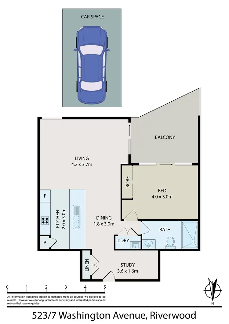 Floorplan of Homely apartment listing, 523/7 Washington Avenue, Riverwood NSW 2210