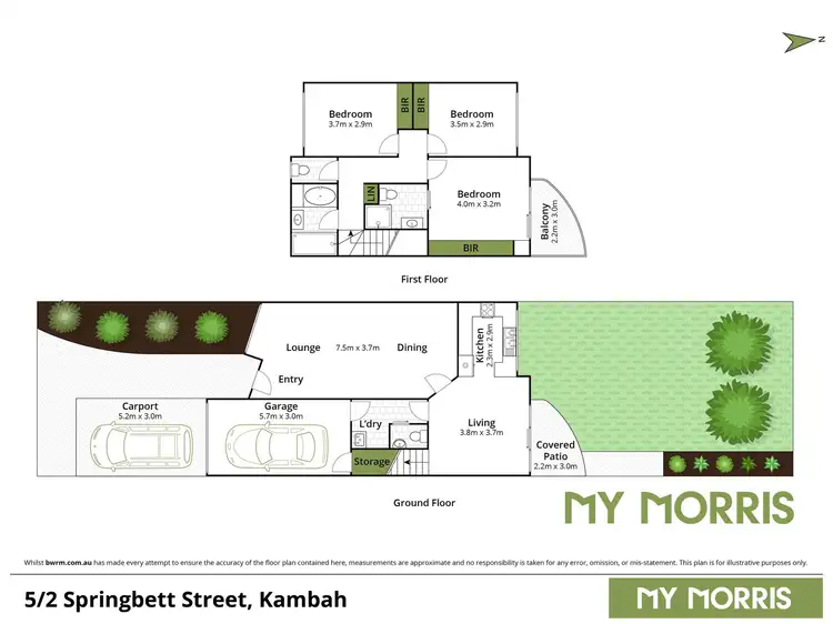 Floorplan of Homely townhouse listing, 5/2 Springbett Street, Kambah ACT 2902