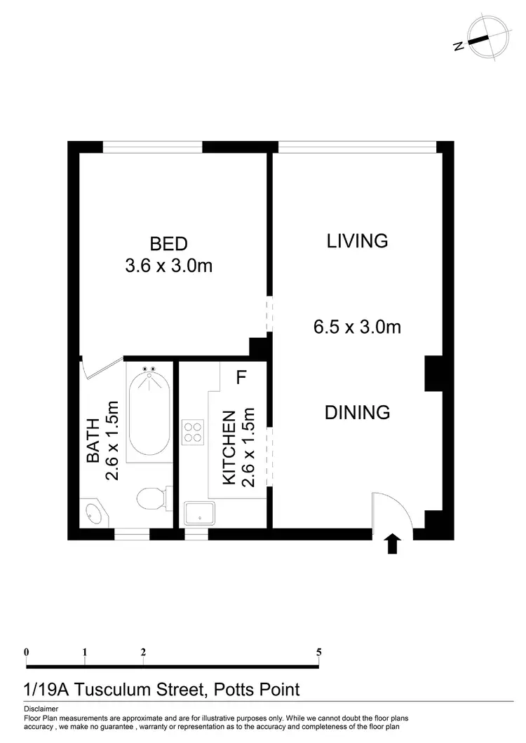 Floorplan of Homely apartment listing, 1/19A Tusculum Street, Potts Point NSW 2011