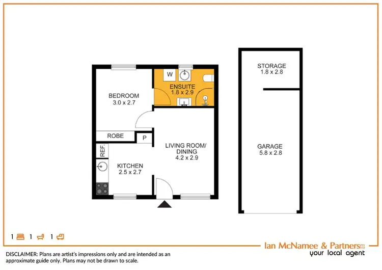 Floorplan of Homely unit listing, 22/20 Trinculo Place, Queanbeyan NSW 2620