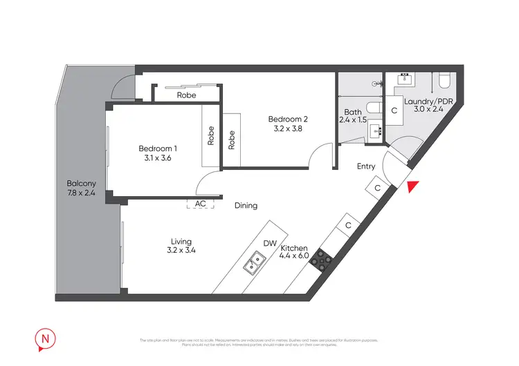 Floorplan of Homely apartment listing, 215/1 Lusher Road, Croydon VIC 3136