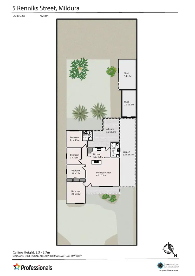 Floorplan of Homely house listing, 5 Renniks Street, Mildura VIC 3500
