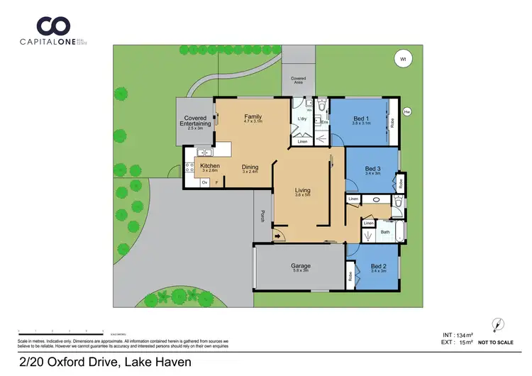 Floorplan of Homely villa listing, 2/20 Oxford Drive, Lake Haven NSW 2263