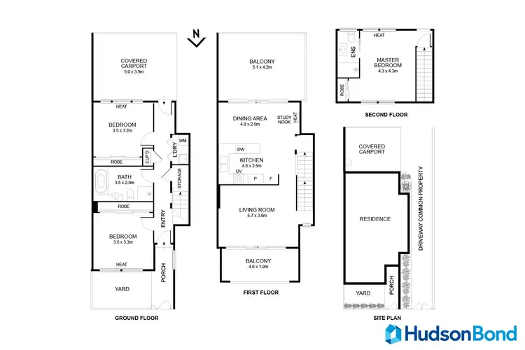 Floorplan of Homely townhouse listing, 2/142 Barkly Street, Brunswick VIC 3056